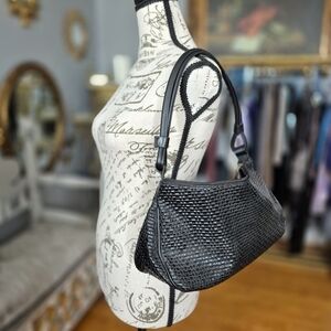 Nine West Black Textured Shoulder Bag